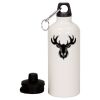 20 oz Aluminum Water Bottle with Carabiner Thumbnail