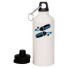 20 oz Aluminum Water Bottle with Carabiner Thumbnail