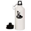 20 oz Aluminum Water Bottle with Carabiner Thumbnail