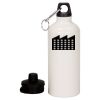 20 oz Aluminum Water Bottle with Carabiner Thumbnail