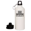 20 oz Aluminum Water Bottle with Carabiner Thumbnail