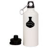 20 oz Aluminum Water Bottle with Carabiner Thumbnail