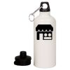 20 oz Aluminum Water Bottle with Carabiner Thumbnail