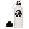 20 oz Aluminum Water Bottle with Carabiner Thumbnail