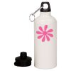 20 oz Aluminum Water Bottle with Carabiner Thumbnail