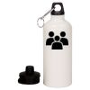 20 oz Aluminum Water Bottle with Carabiner Thumbnail