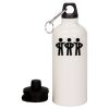 20 oz Aluminum Water Bottle with Carabiner Thumbnail