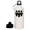 20 oz Aluminum Water Bottle with Carabiner Thumbnail