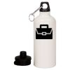 20 oz Aluminum Water Bottle with Carabiner Thumbnail