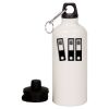 20 oz Aluminum Water Bottle with Carabiner Thumbnail