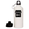 20 oz Aluminum Water Bottle with Carabiner Thumbnail