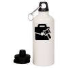 20 oz Aluminum Water Bottle with Carabiner Thumbnail