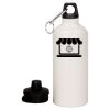 20 oz Aluminum Water Bottle with Carabiner Thumbnail
