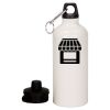 20 oz Aluminum Water Bottle with Carabiner Thumbnail