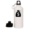 20 oz Aluminum Water Bottle with Carabiner Thumbnail