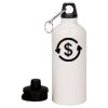 20 oz Aluminum Water Bottle with Carabiner Thumbnail