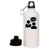 20 oz Aluminum Water Bottle with Carabiner Thumbnail