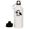 20 oz Aluminum Water Bottle with Carabiner Thumbnail