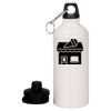20 oz Aluminum Water Bottle with Carabiner Thumbnail