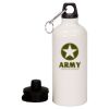 20 oz Aluminum Water Bottle with Carabiner Thumbnail