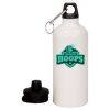 20 oz Aluminum Water Bottle with Carabiner Thumbnail