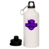 20 oz Aluminum Water Bottle with Carabiner Thumbnail