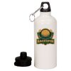 20 oz Aluminum Water Bottle with Carabiner Thumbnail