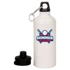20 oz Aluminum Water Bottle with Carabiner Thumbnail