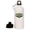 20 oz Aluminum Water Bottle with Carabiner Thumbnail