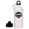 20 oz Aluminum Water Bottle with Carabiner Thumbnail