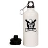 20 oz Aluminum Water Bottle with Carabiner Thumbnail
