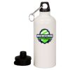 20 oz Aluminum Water Bottle with Carabiner Thumbnail