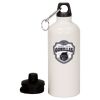 20 oz Aluminum Water Bottle with Carabiner Thumbnail