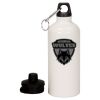 20 oz Aluminum Water Bottle with Carabiner Thumbnail