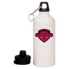 20 oz Aluminum Water Bottle with Carabiner Thumbnail