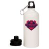 20 oz Aluminum Water Bottle with Carabiner Thumbnail