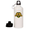 20 oz Aluminum Water Bottle with Carabiner Thumbnail