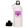 20 oz Aluminum Water Bottle with Carabiner Thumbnail