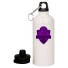 20 oz Aluminum Water Bottle with Carabiner Thumbnail