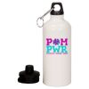 20 oz Aluminum Water Bottle with Carabiner Thumbnail