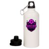 20 oz Aluminum Water Bottle with Carabiner Thumbnail