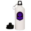 20 oz Aluminum Water Bottle with Carabiner Thumbnail