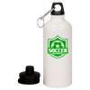 20 oz Aluminum Water Bottle with Carabiner Thumbnail