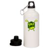 20 oz Aluminum Water Bottle with Carabiner Thumbnail