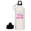 20 oz Aluminum Water Bottle with Carabiner Thumbnail