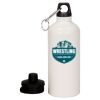 20 oz Aluminum Water Bottle with Carabiner Thumbnail