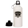 20 oz Aluminum Water Bottle with Carabiner Thumbnail