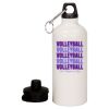 20 oz Aluminum Water Bottle with Carabiner Thumbnail