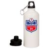 20 oz Aluminum Water Bottle with Carabiner Thumbnail
