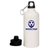 20 oz Aluminum Water Bottle with Carabiner Thumbnail